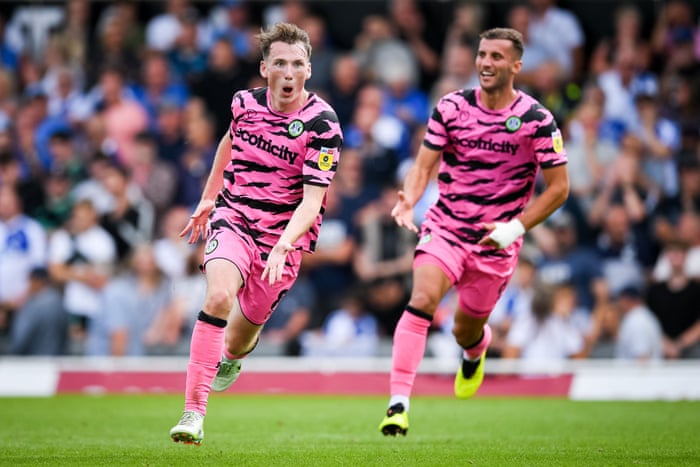 Football League clock watch: Cardiff 1-0 Norwich, Blackburn 1-0 QPR – as it happened | Championship 1 Forest Green Rovers' Regan Hendry celebrates scoring their second goal.