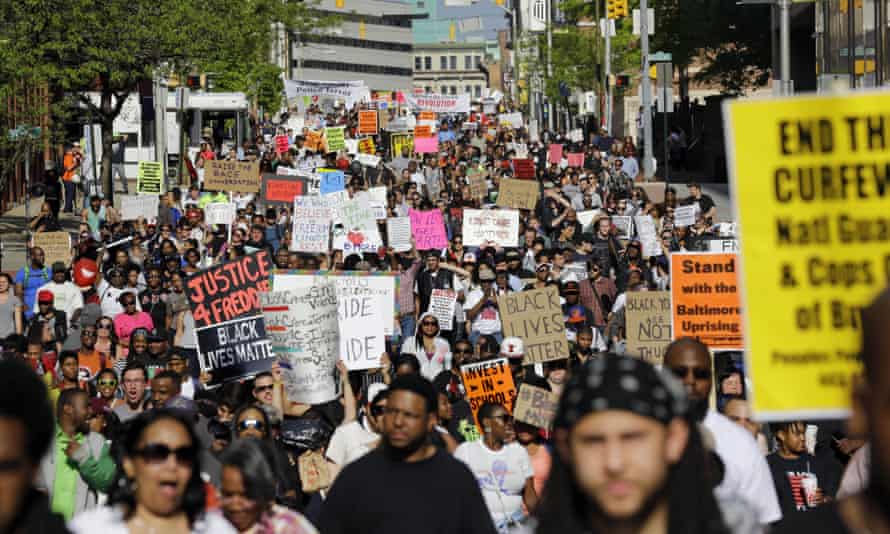 Freddie Gray protesters in Baltimore