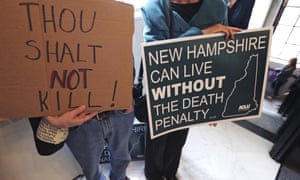Activists outside the senate chamber prior to a vote on the death penalty in Concord, New Hampshire, on 30 May. 4642.jpg?width=300&quality=85&auto=forma