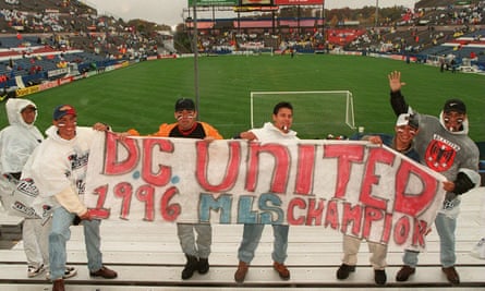 DC United fans celebrate the inaugural MLS championship