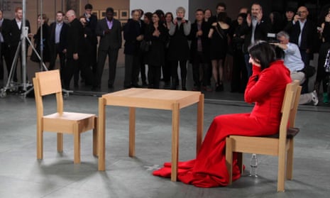 Marina Abramovic at her exhibition The Artist is Present, MoMA, New York, 2010.
