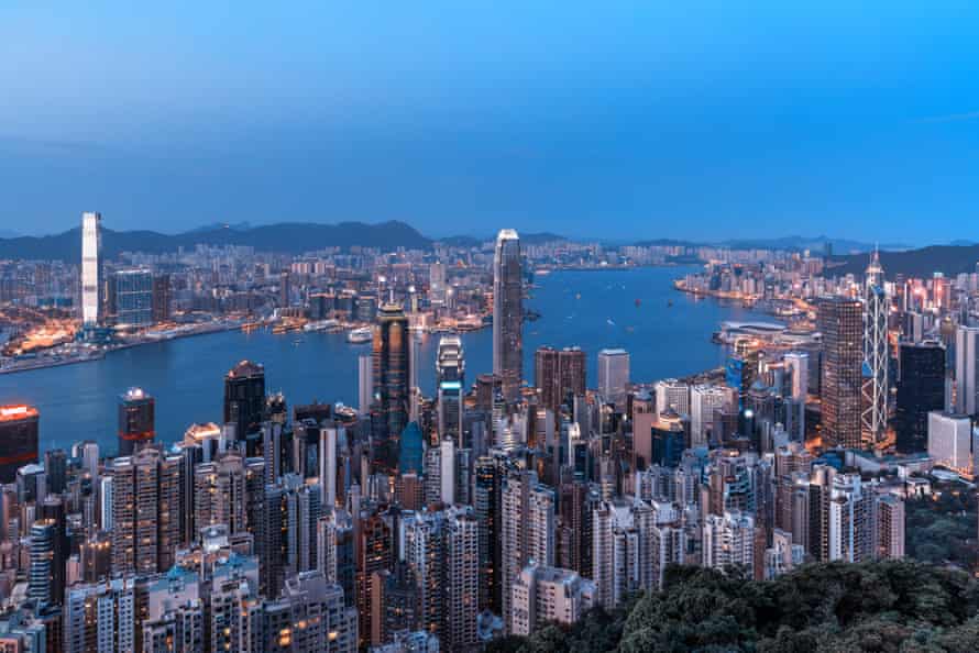 Hong Kong city view at twilight