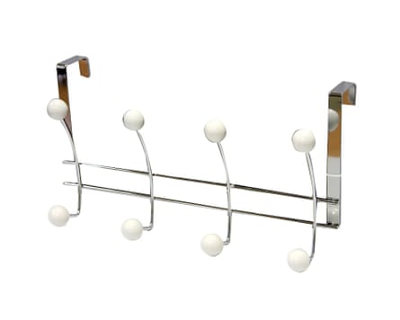 Dunelm Bathroom Basics White Over Door Hook.