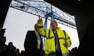 Boris Johnson spoke to workers during a visit to Wilton Engineering Services, part of a General Election campaign trail stop in Middlesbrough on Wednesday.