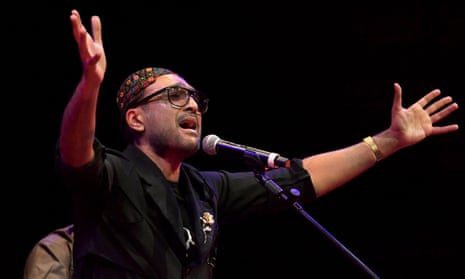 Ali Sethi performing on stage in the US in 2019