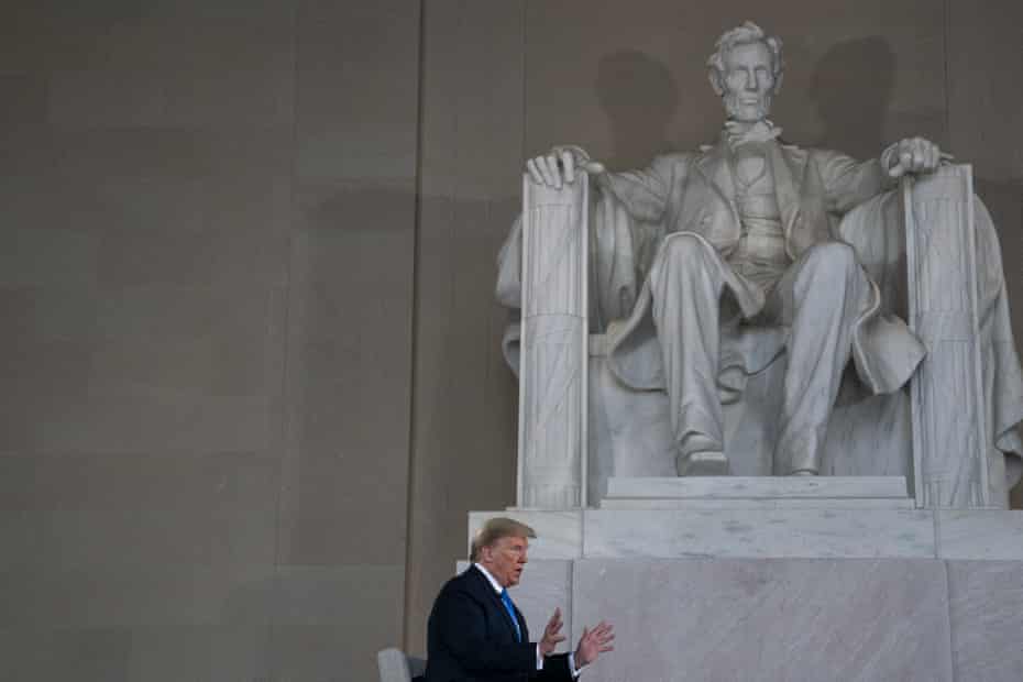 ‘One of the most obvious problems with parking yourself in a chair next to a colossal statue of Abraham Lincoln is that you look so very small.’
