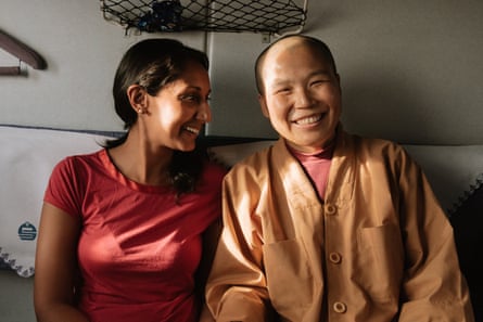Only on a train … the writer chats to a Tibetan nun on a train in China.