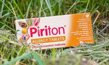 A box of Piriton allergy tablets