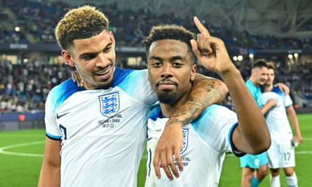 Morgan Gibbs-White (left) and Angel Gomes