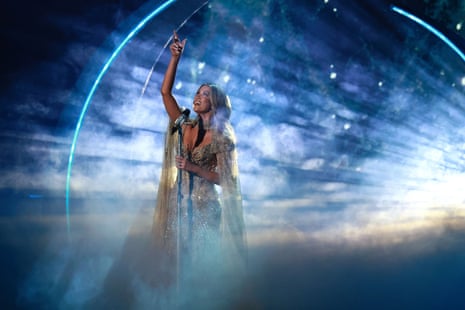 Delta Goodrem signs at Eurovision in Vienna.