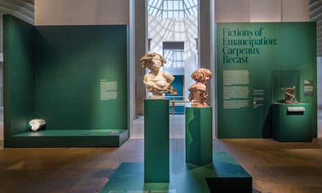 Installation view of Fictions of Emancipation: Carpeaux Recast.