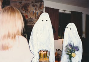 Painted found family photograph from the series These are the Ghosts of Moments by Angela Deane