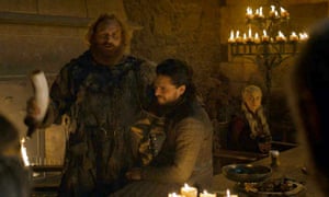 A still from The Last of the Starks shows the cup in front of Clarke’s character Daenerys.