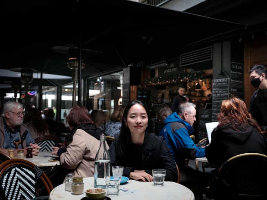 Seo sitting in a restaurant