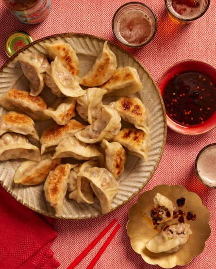 Amy Poon’s chicken and Chinese mushroom potstickers.