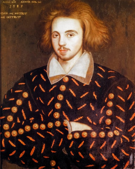 A portrait painting presumed to be of Christopher Marlowe