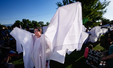 An ‘angel’ at the event in Kiwanis Park in Provo, Utah on 3 September 2022.