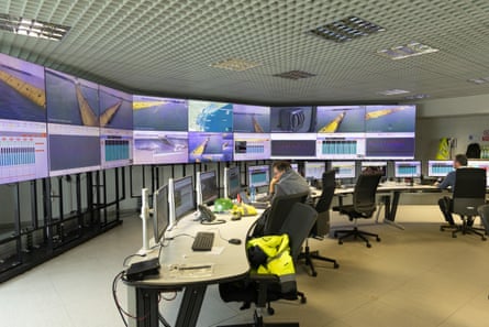 The control room of the Mose flood defence system.