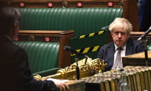 Boris Johnson in the Commons listening to Jonathan Ashworth in November last year.