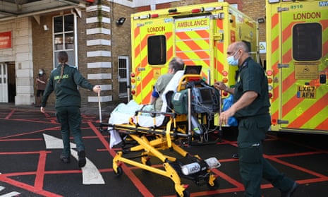 NHS ambulance staff in London.