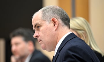 ABC managing director David Anderson appears at Senate estimates at Parliament House in Canberra on Thursday.