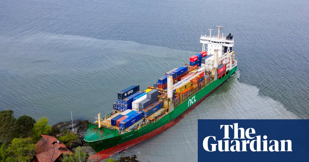 It was so unreal': Norwegian man wakes to cargo ship in his garden