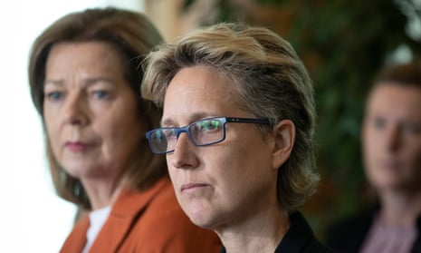 ACTU president Michele O’Neil (left) and secretary Sally McManus.