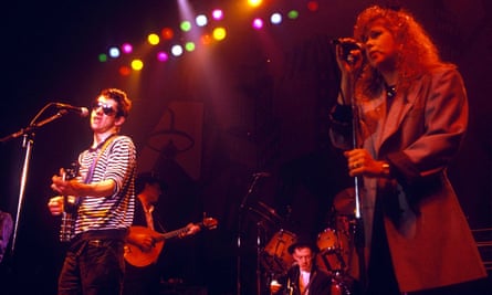 Shane MacGowan performing Fairytale of New York with Kirsty Maccoll.