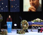 Australia news live: Neale Daniher’s daughter says ‘you inspired so many, but to me you were simply my dad’ as tributes flow at state funeral