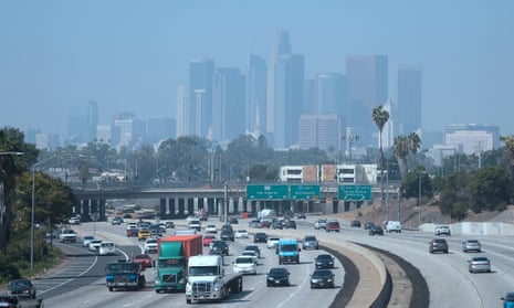 A hazy sky in Los Angeles