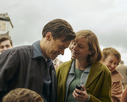 Styles and Emma Corrin in a scene from My Policeman..