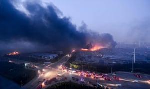 The explosion at a chemical warehouse in Tianjin was one of the biggest stories of 2015