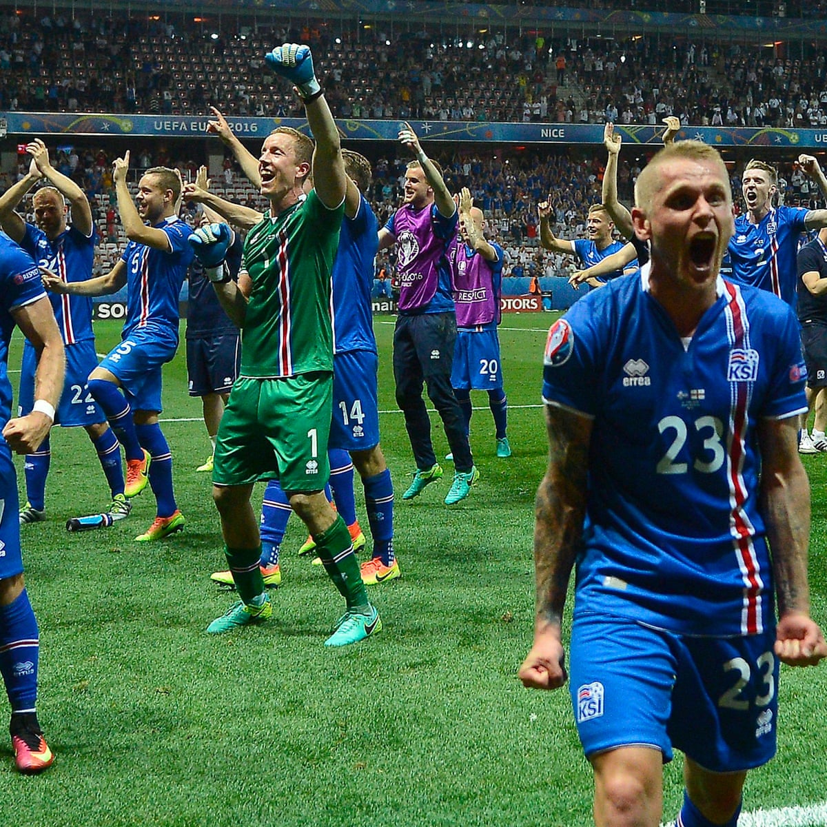 A 16 Football Moment To Remember Iceland Light Up Euro 16 Iceland The Guardian