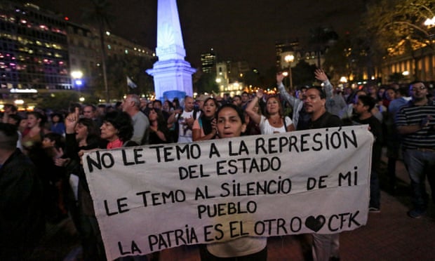 Protest in Buenos Aires against Mauricio Macri