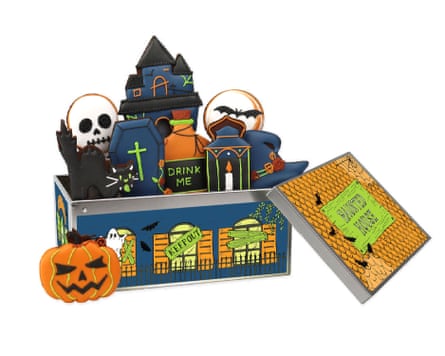 Hand Iced Haunted House Biscuit Tin Sold by Biscuiteers