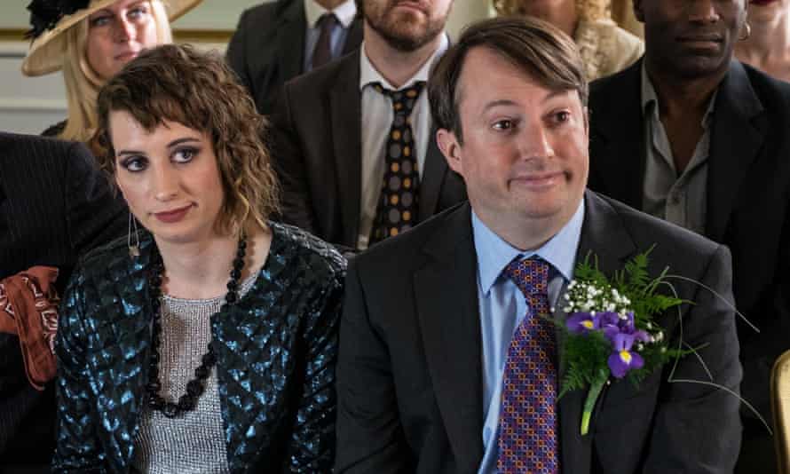 Isy Suttie as Dobby and David Mitchell as Mark Corrigan in Peep Show.