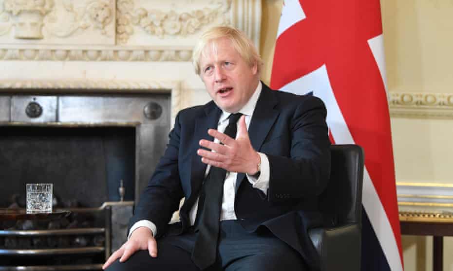 Boris Johnson at 10 Downing Street on Tuesday
