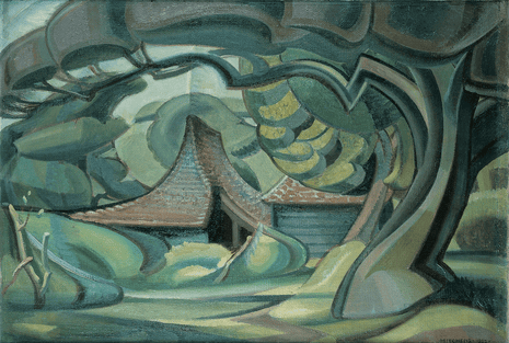 Entangled in the wood … Ivon Hitchens’ Curved Barn.