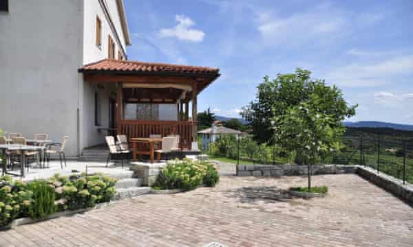 terraço e vista, francinovi fazenda eslovénia