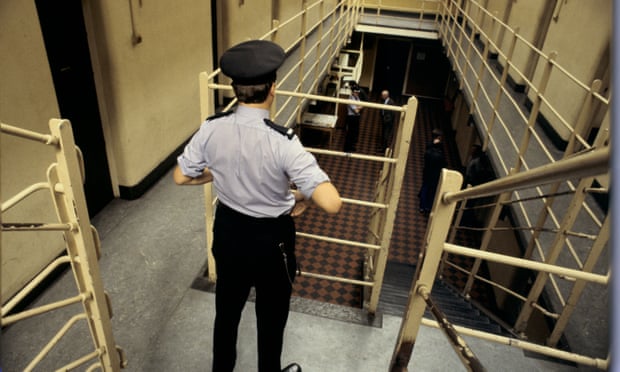 A prison officer at Saughton jail, Scotland.