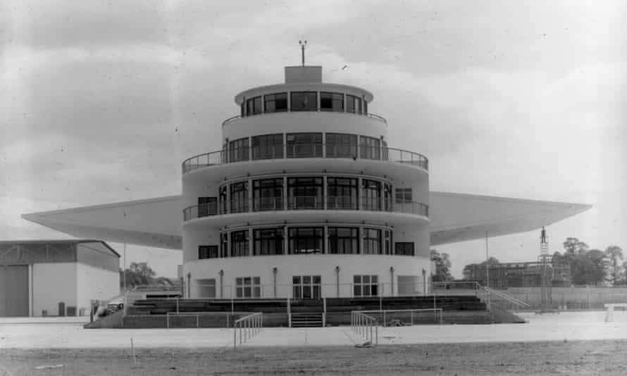 The terminal building and control tower at Elmdon Airport, Birmingham,