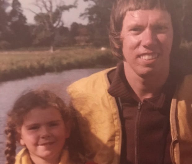 Emma Frame and her father Jeffrey, who died in 1991 from HIV and hepatitis C after receiving contaminated blood products.