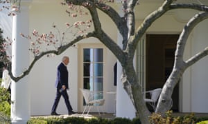 Russia-Ukraine war latest: western officials urge caution over Russia’s peace talk promises – live | World news 1 Joe Biden walks to the Oval Office of the White House today.