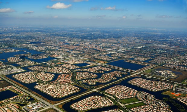 ‘Right now we are not succeeding’ … an aerial view of houses in Florida.
