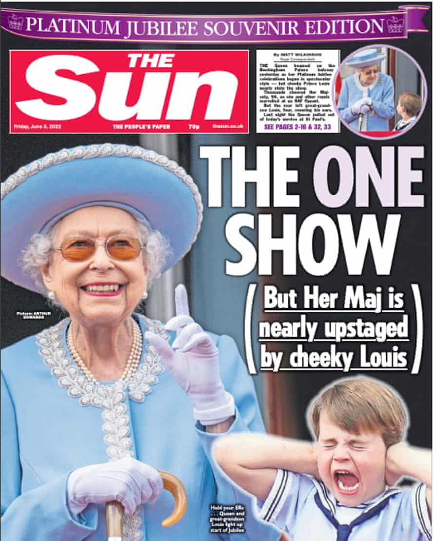 Front page of The Sun 03/06