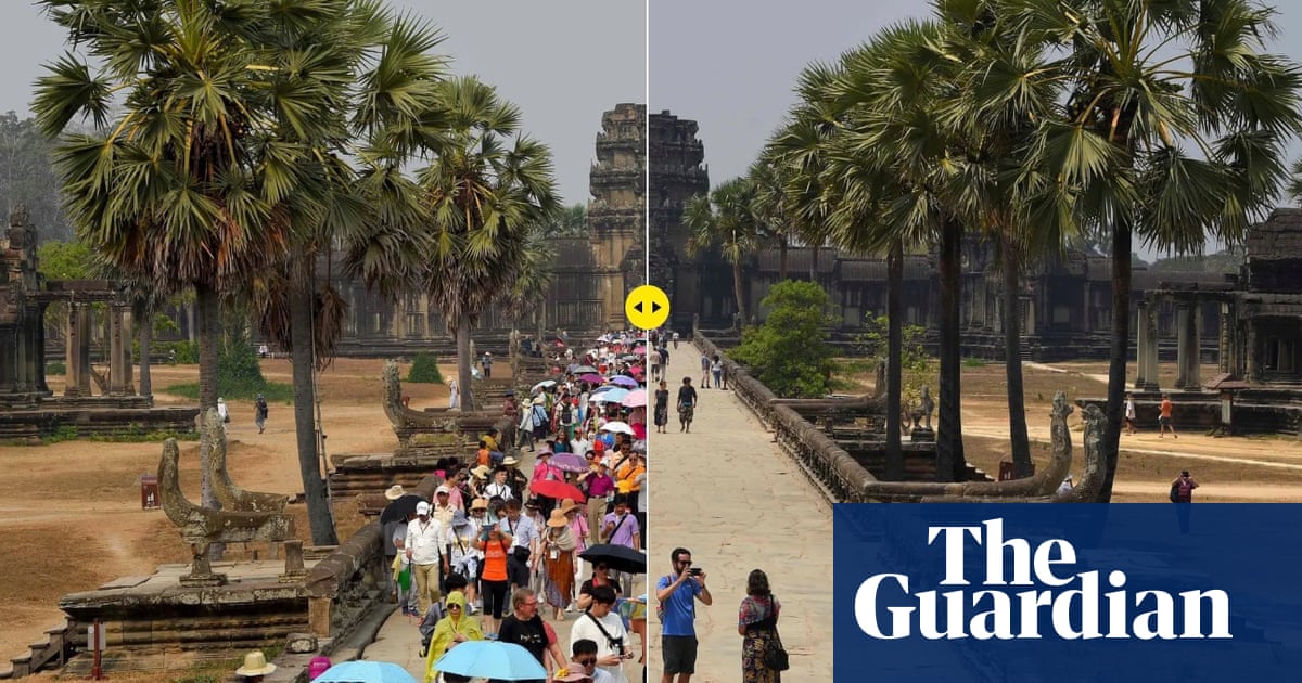 Tourist sites in Asia hit by coronavirus fears before and after
