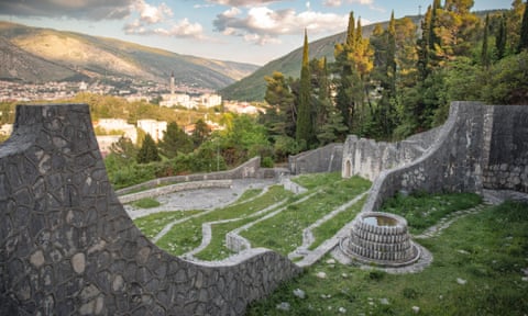 The Partisan Memorial Cemetery in Mostar, built by architect Bogdan Bogdanović and opened in 1965