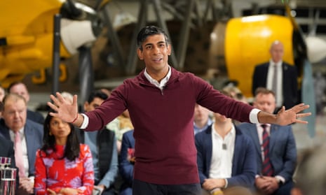 British prime minister Rishi Sunak speaks at a Q&A event with veterans, as he launches an employment plan in London.
