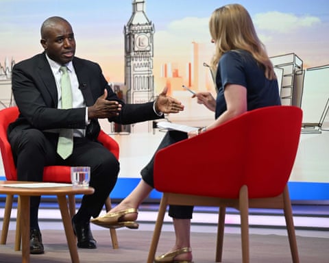 Deputy prime minister and justice secretary David Lammy appearing on the BBC1 current affairs programme, Sunday with Laura Kuenssberg