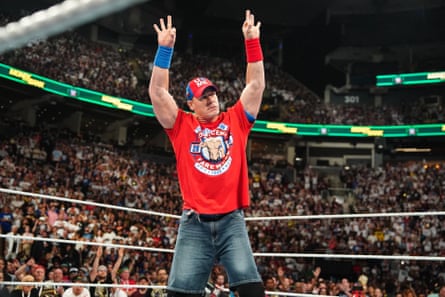 John Cena in the ring at a WWE event in Toronto in 2024.